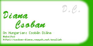 diana csoban business card