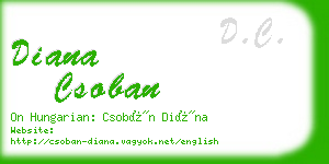 diana csoban business card